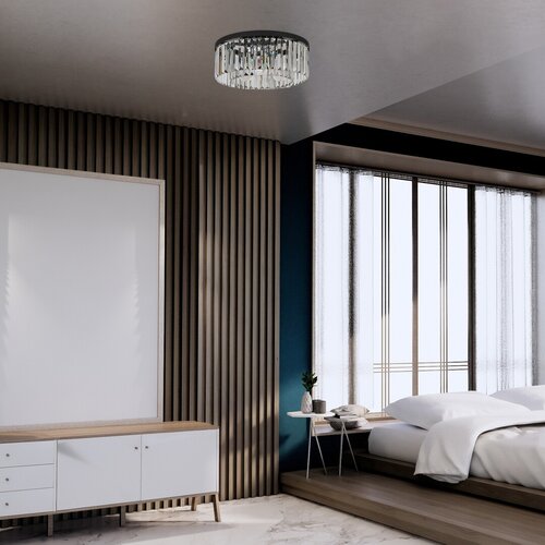 Rabalux Eloisa lampa podsufitowa 3x25 W czarna-przezroczysta 71093 - Wysyłka w 24h