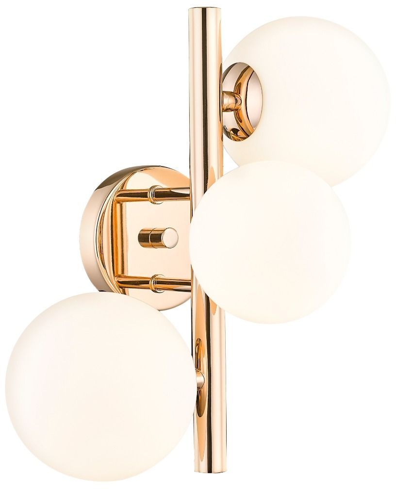 Zuma Line Molecule kinkiet 3x28 W złoty-opal W0454-03U-F7AA