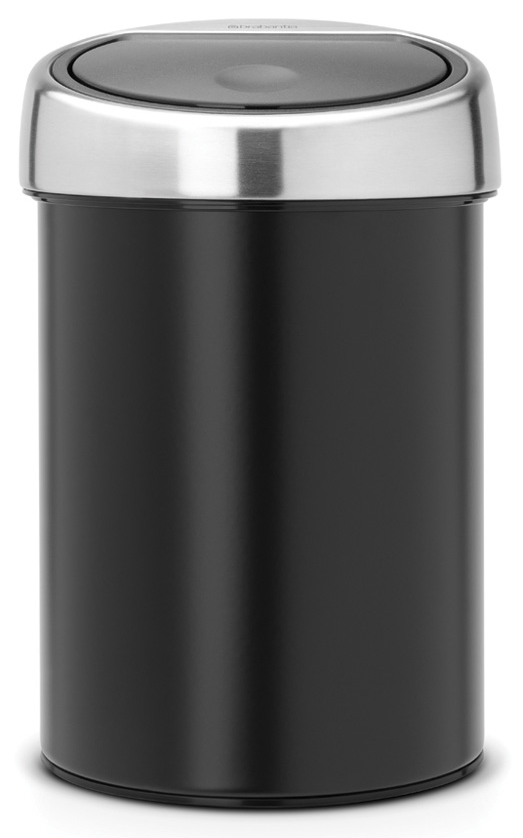 Brabantia Touch Bin kosz na śmieci 3 l czarny mat/chrom 364440