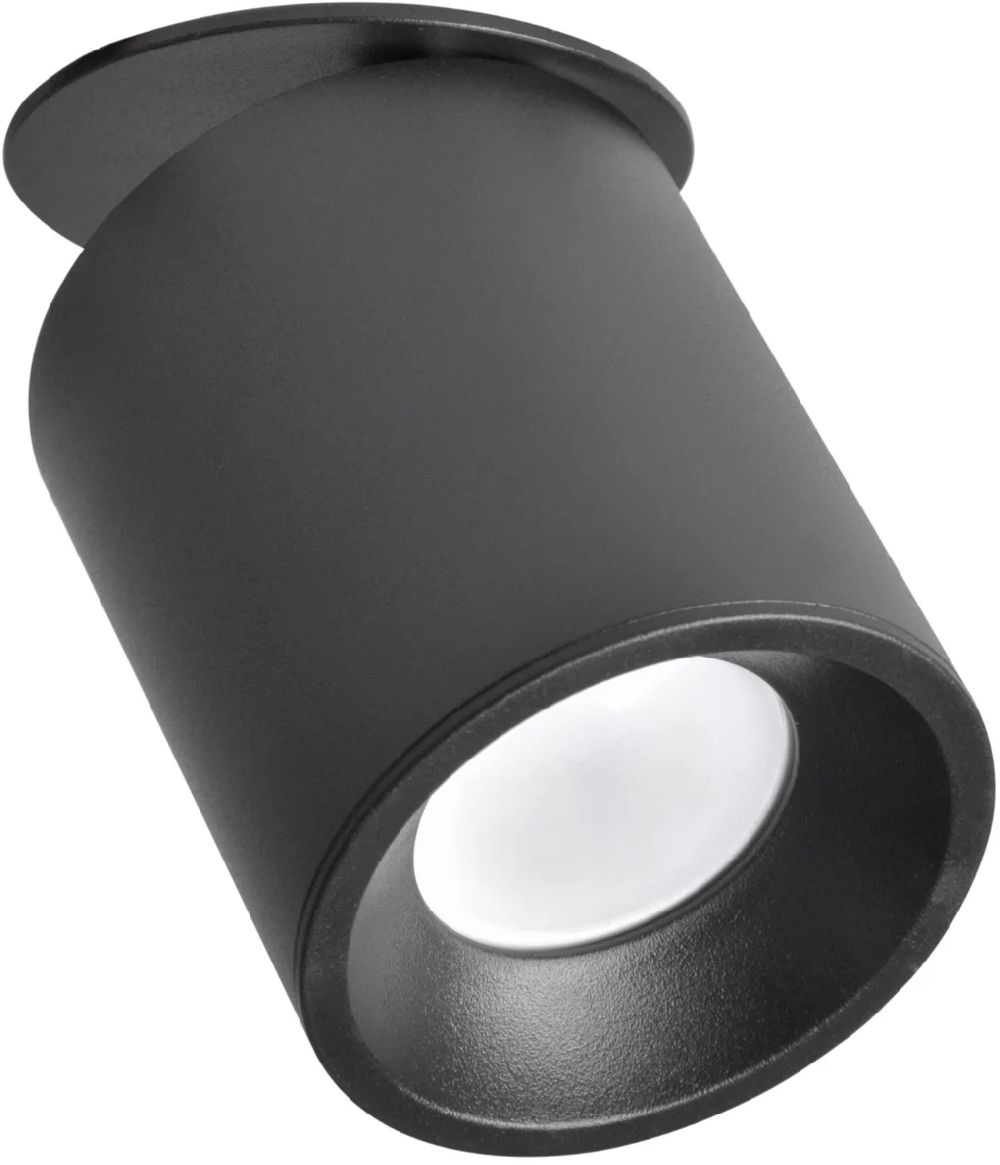 Goldlux Haron lampa podsufitowa 1x10 W czarna 314192