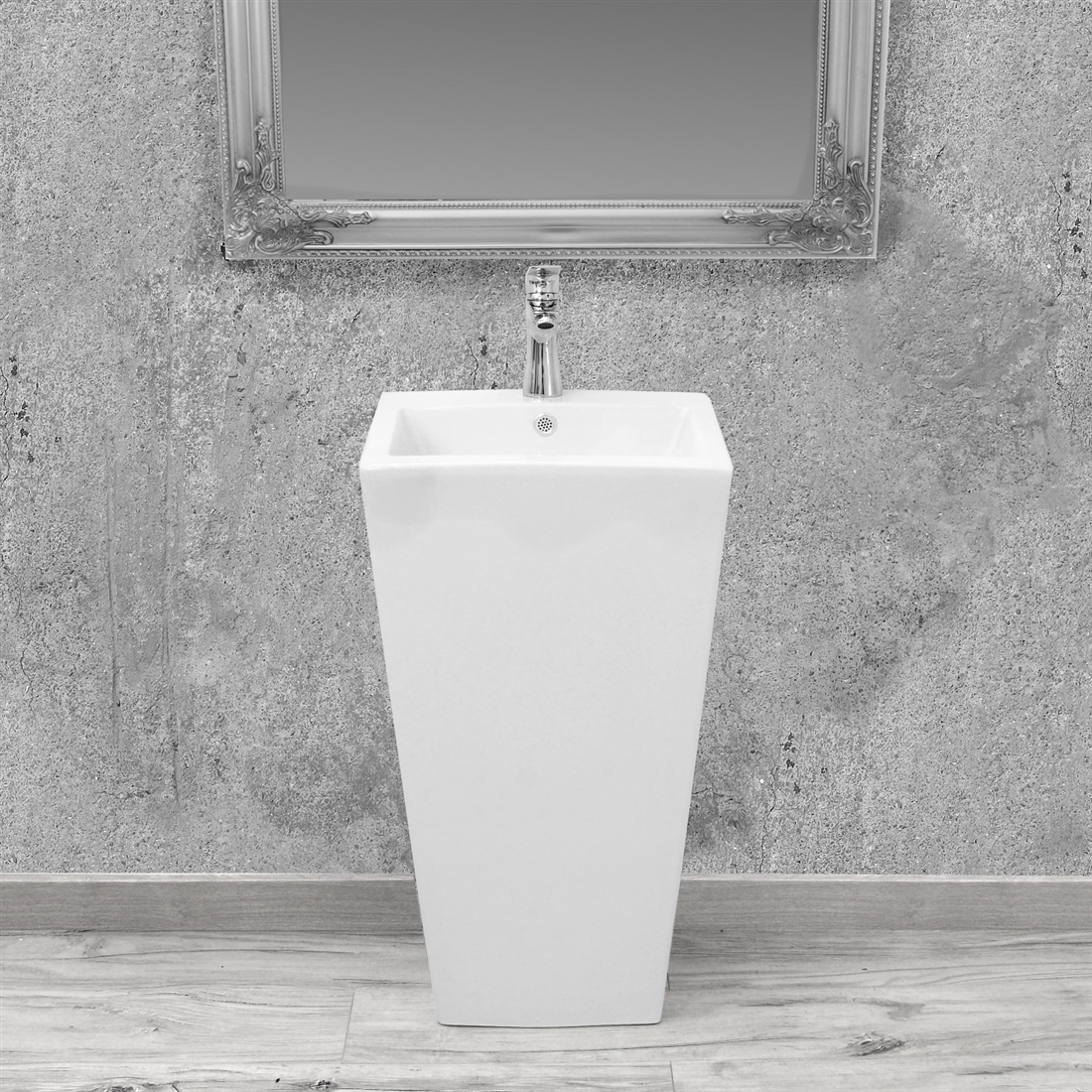 Rea Daria umywalka 44x38 cm prostokątna wolnostojąca biała REA-U9900