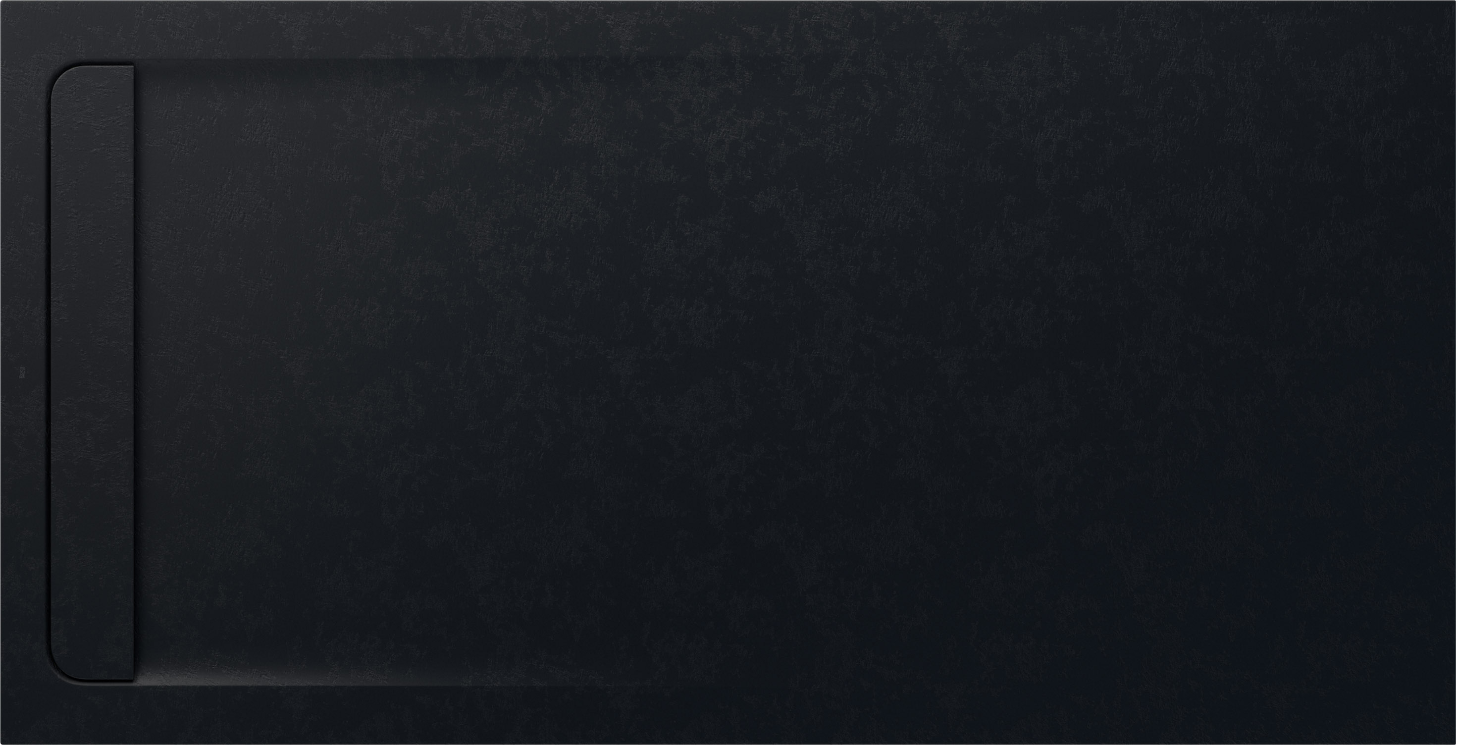 Roca Aquos brodzik 200x100 cm prostokątny kompozyt Stonex czarny AP6017D03E801400