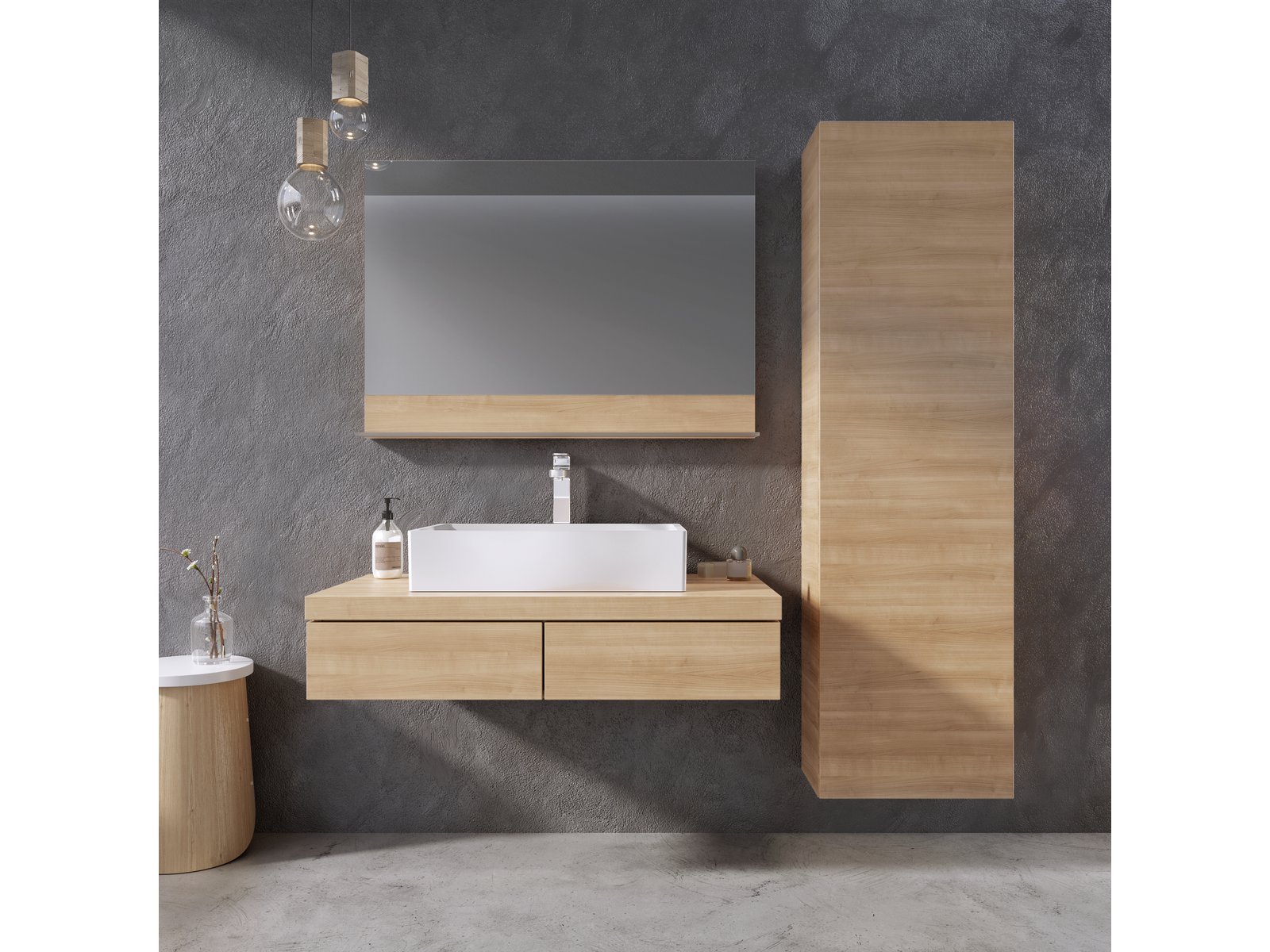 Ravak Formy lustro 100x72 cm z półką dąb X000001047