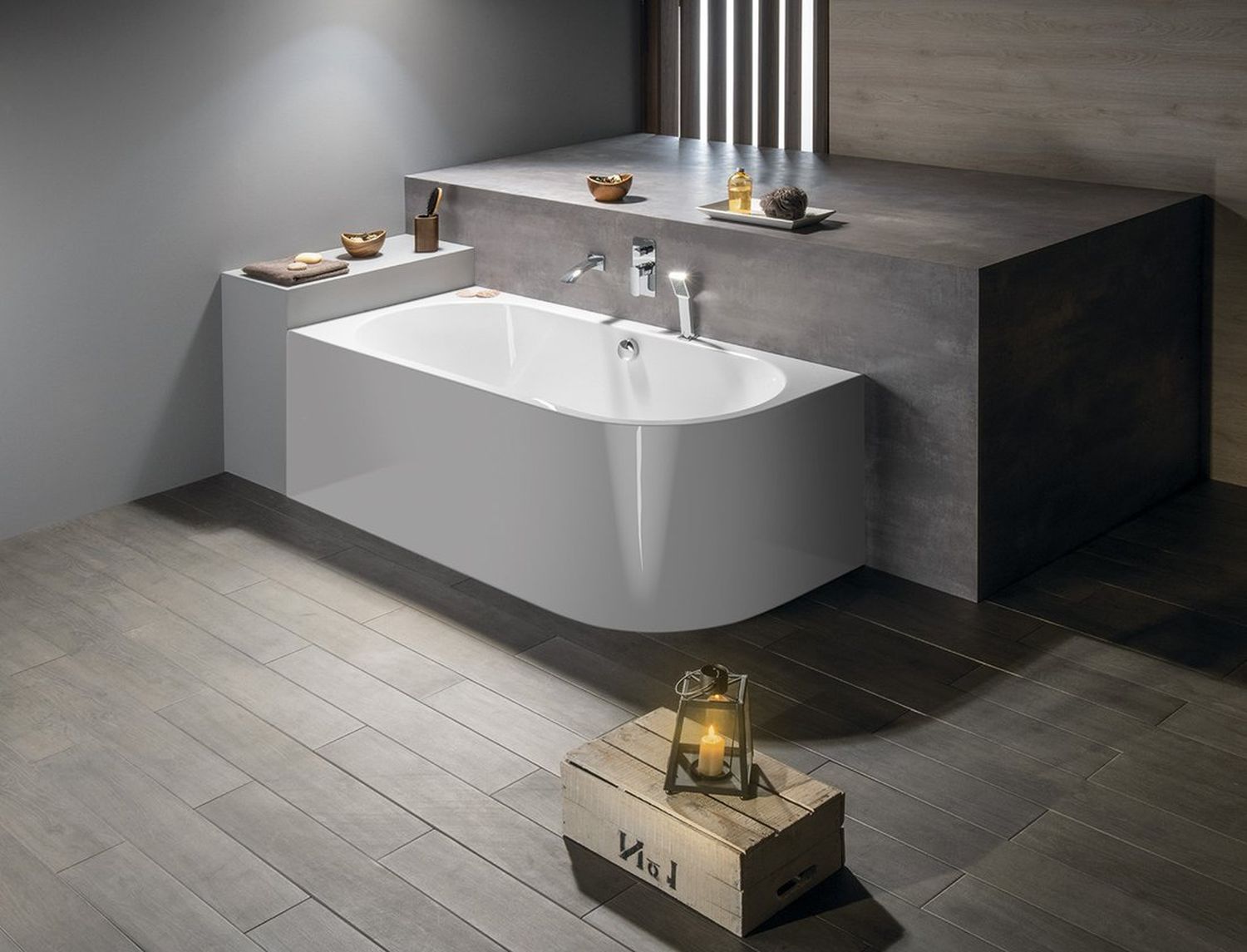 Polysan Viva Monolith wanna narożna 170x75 cm lewa biała 70119M