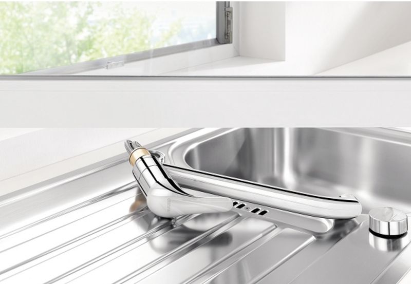 Blanco Daras-F bateria kuchenna stojąca podokienna chrom 521751 - Wysyłka w 24h