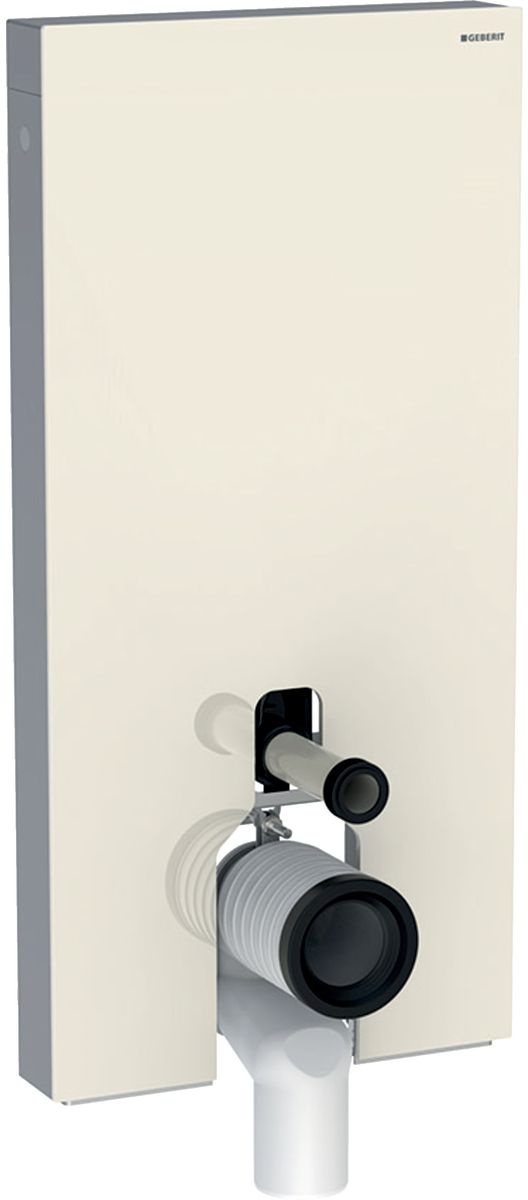 Geberit Monolith moduł sanitarny do miski WC stojącej szkło szary piaskowy/aluminium 131.002.JL.5