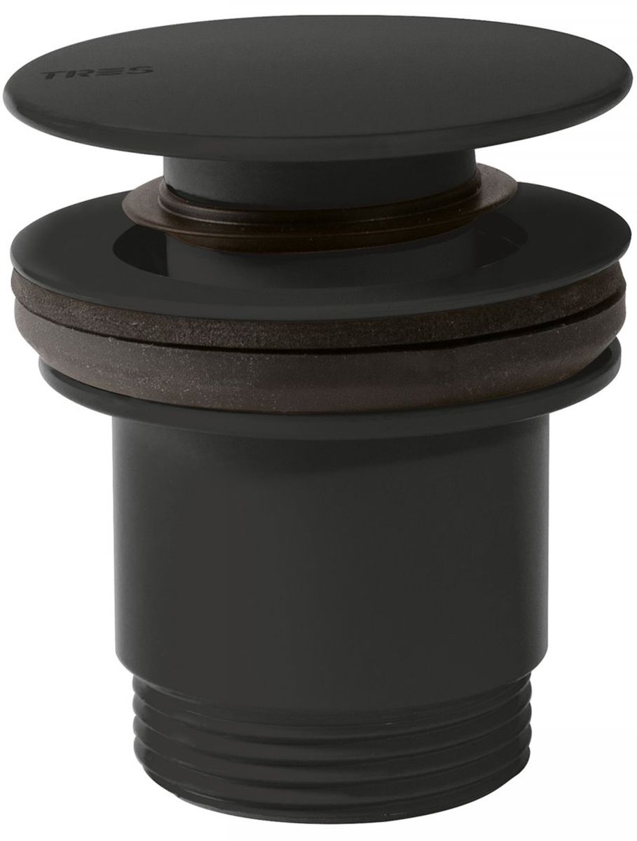 Tres korek do umywalki click-clack czarny mat 242.840.01.NM