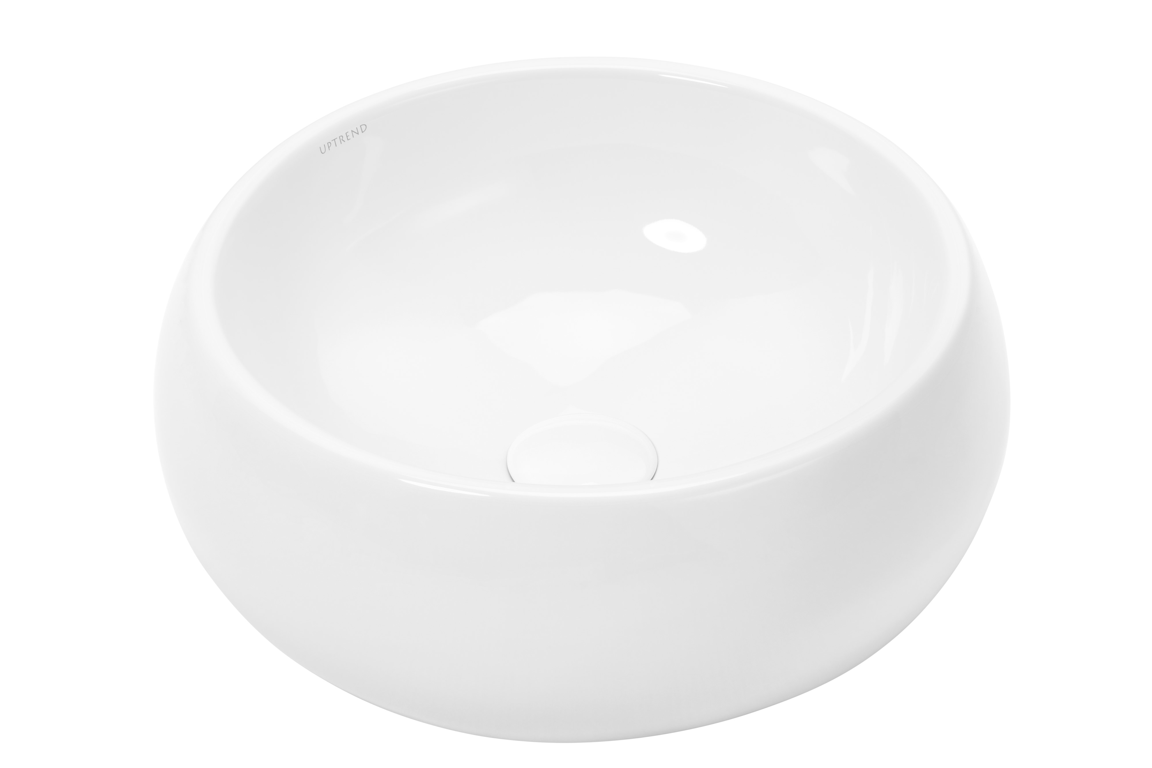 Uptrend Oslo umywalka 39,5x39,5 cm nablatowa okrągła biały połysk TR4921