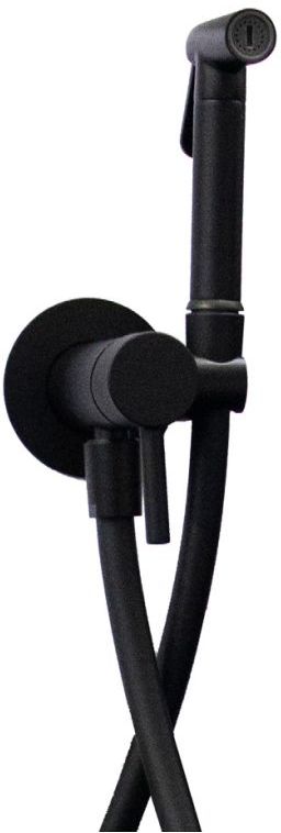 Paffoni Peonia bateria bidetowa podtynkowa z uchwytem czarny mat ZDUP110NO