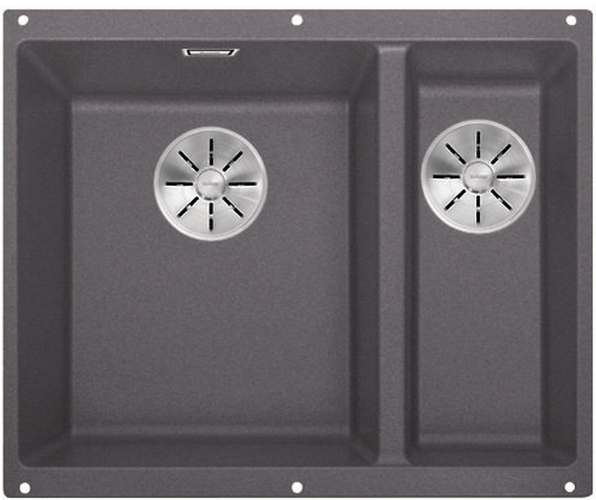 Blanco Subline 340/160-U zlewozmywak granitowy 52,5x40 cm szary/grafitowy/onyx 523549