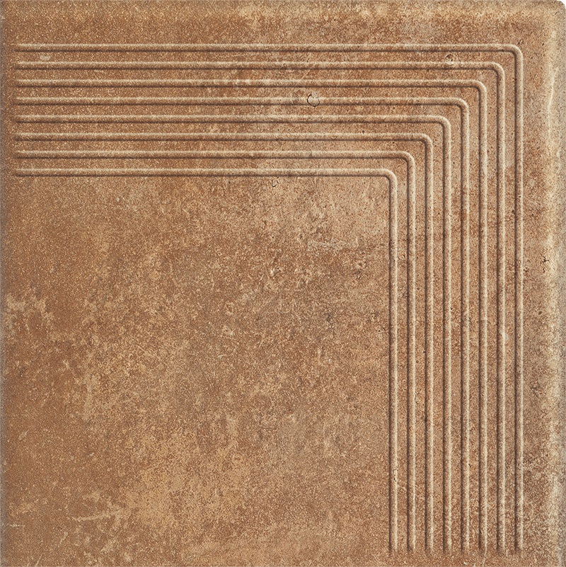 Paradyż Scandiano stopnica 30x30 cm narożna STR czerwony mat