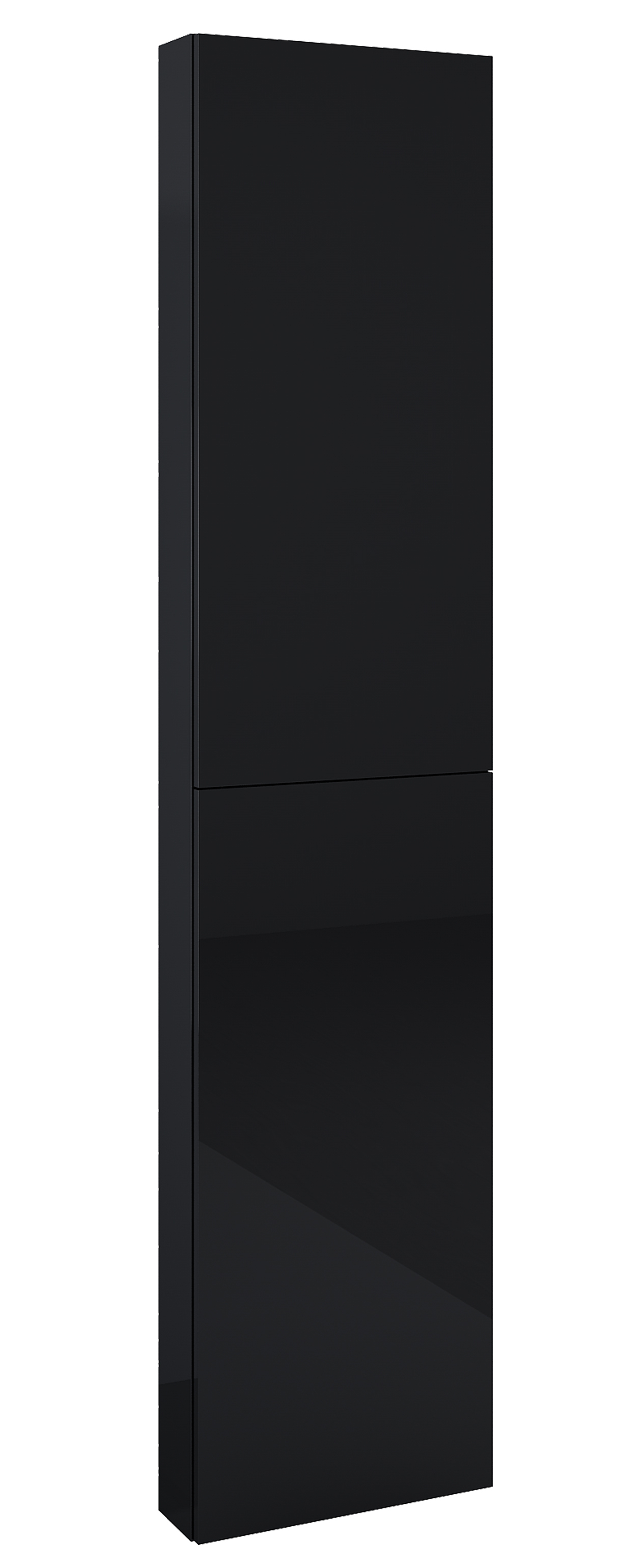 Roca Extra szafka 40x12,6x180 cm boczna wisząca czarny połysk A857911351