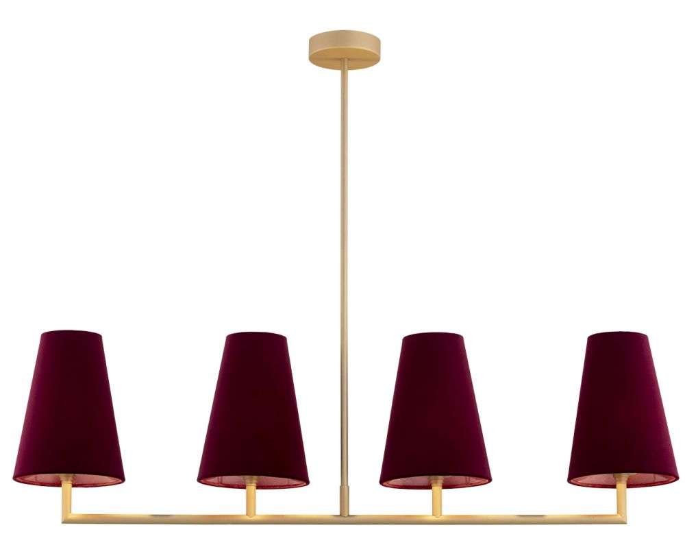 Argon Safiano lampa podsufitowa 4x15W złoty/bordowy 1829