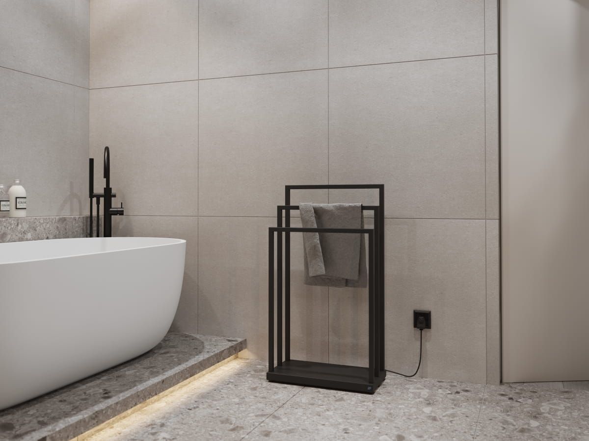 Instal Projekt Mobilo Electro 2 grzejnik elektryczny 90x50 cm czarny MOBE2-50/90C31