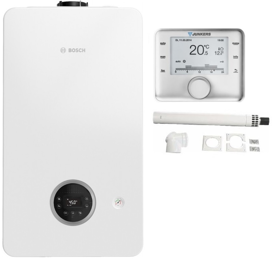 Bosch zestaw kocioł z regulatorem dwufunkyjny 25,2 kW wiszący 8734100645