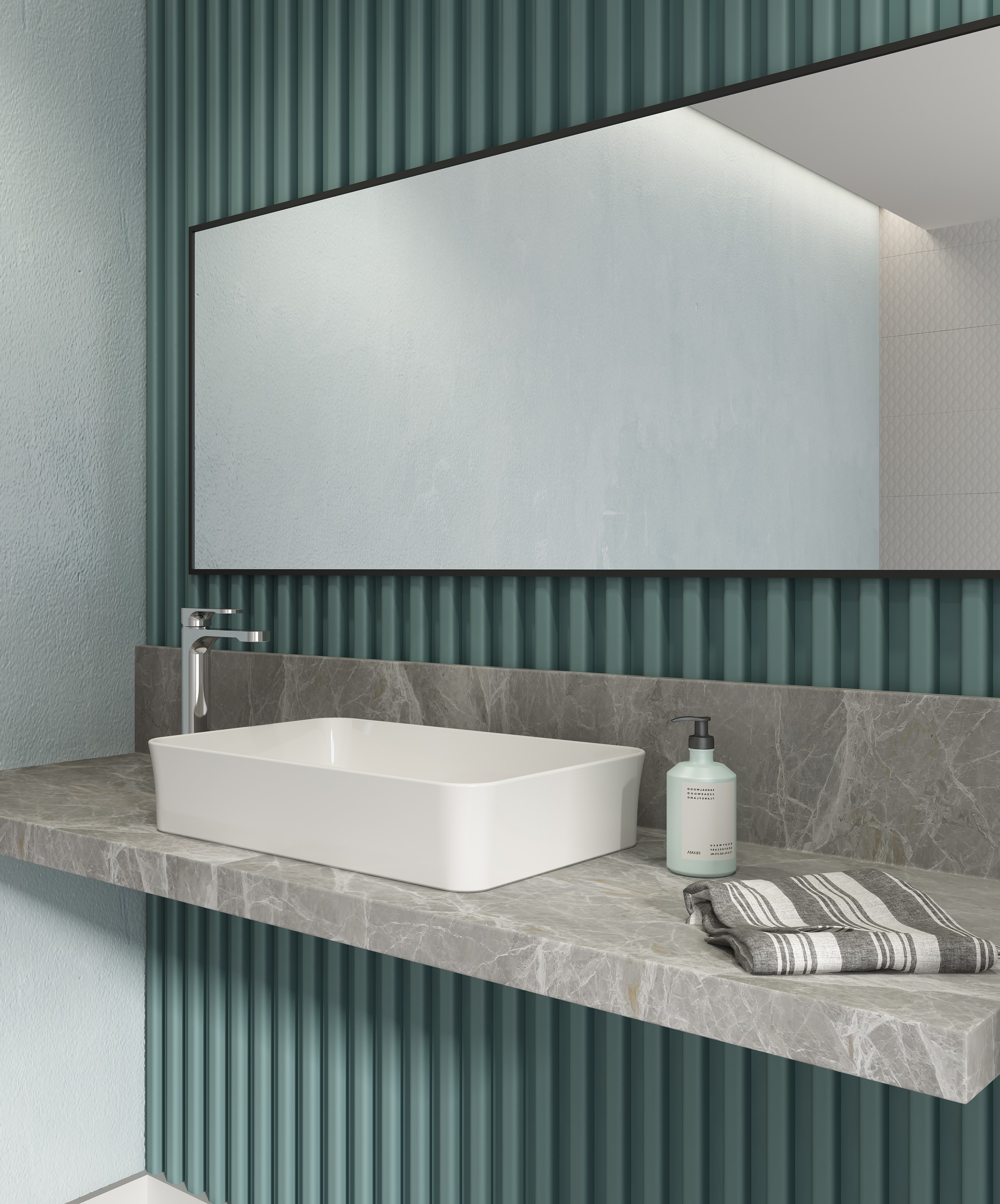 Bocchi Sottile Slim Line umywalka 55x38 cm nablatowa prostokątna Clean Plus+ biały połysk 1476-001-0325 - Wysyłka w 24h