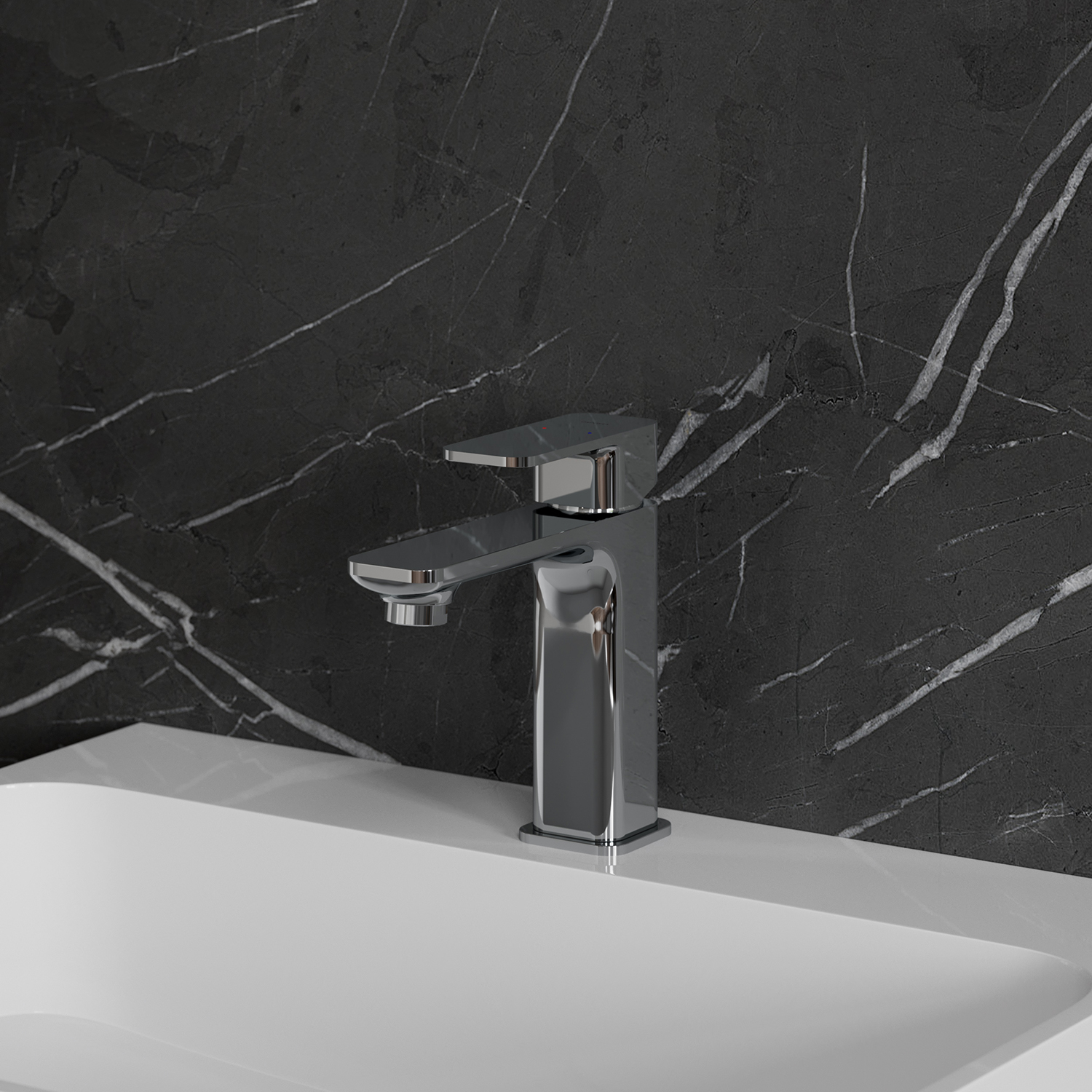 Omnires Apure bateria umywalkowa stojąca chrom AP2210CR