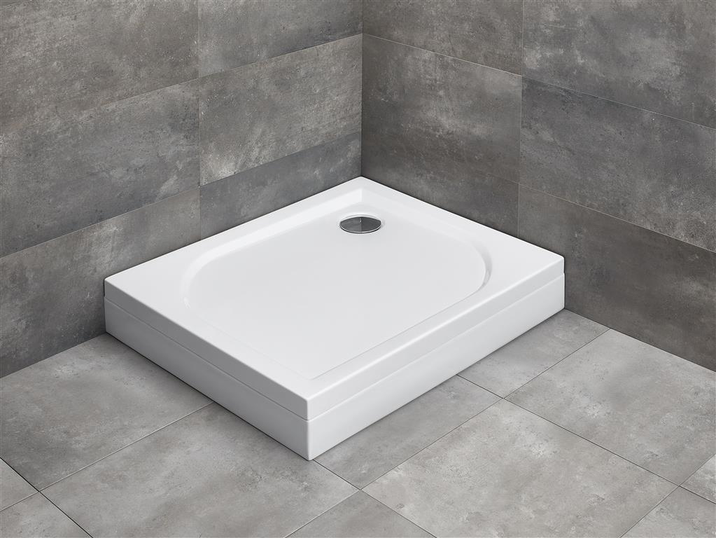 Radaway Delos D brodzik z obudową 90x75 cm lewy biały 4D97514-03L