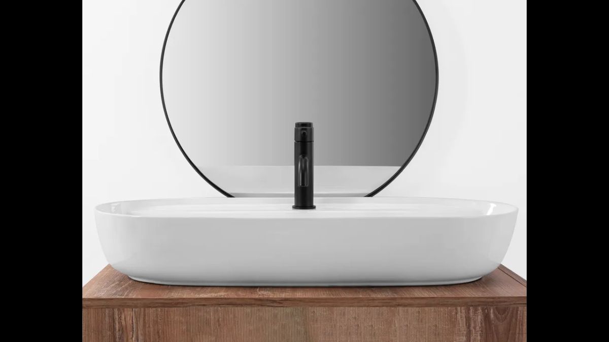 Rea Aura umywalka 81x41 cm nablatowa owalna biała REA-U2541 - Wysyłka w 24h