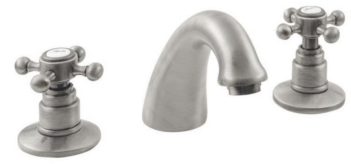 Sapho Antea bateria umywalkowa stojąca 3-otworowa nikiel szczotkowany 3028