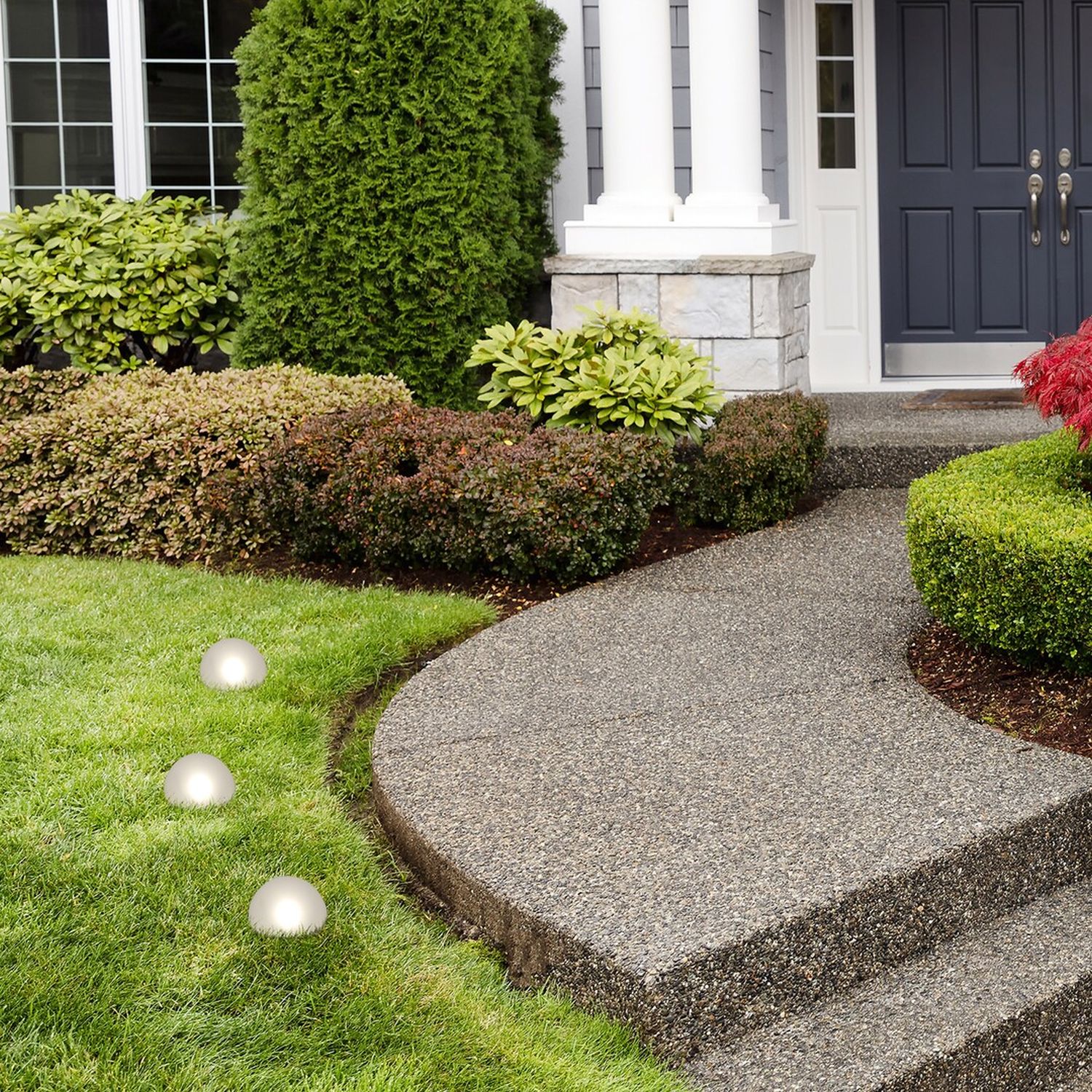 Rabalux Treppio lampa gruntowa 5x1W solarna czarny/biały 77008