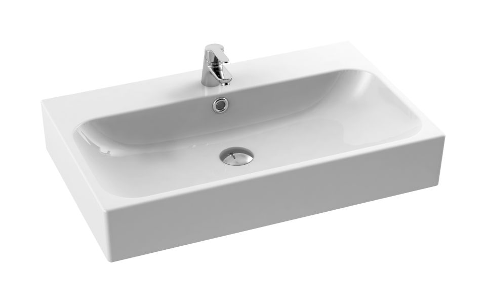 CeraStyle Pinto umywalka 75 cm meblowa prostokątna biała 080000-u - Wysyłka w 24h