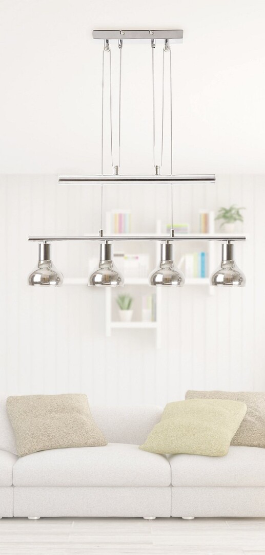 Rabalux Holly lampa wisząca 4x40W chrom/przydymiona 5560