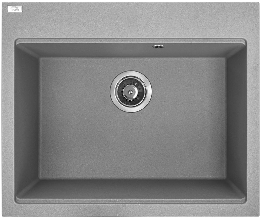 Laveo Tau zlewozmywak granitowy 60x50 cm szary SBT5106