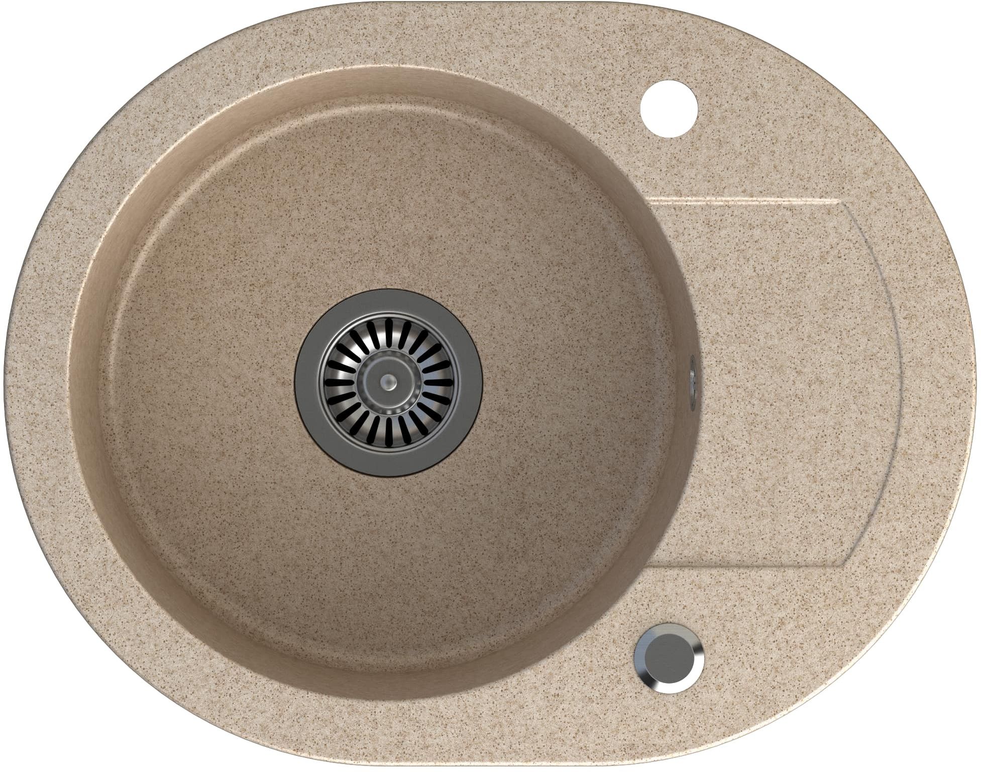 Quadron Johnny 216 zlewozmywak 58,5x46 cm GraniteQ river sand/stal HCQC5846BEZK