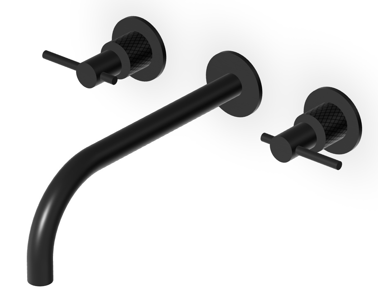 Zucchetti Helm bateria umywalkowa podtynkowa czarny szczotkowany/radełkowanie ukośne ZHL761.XP81G3