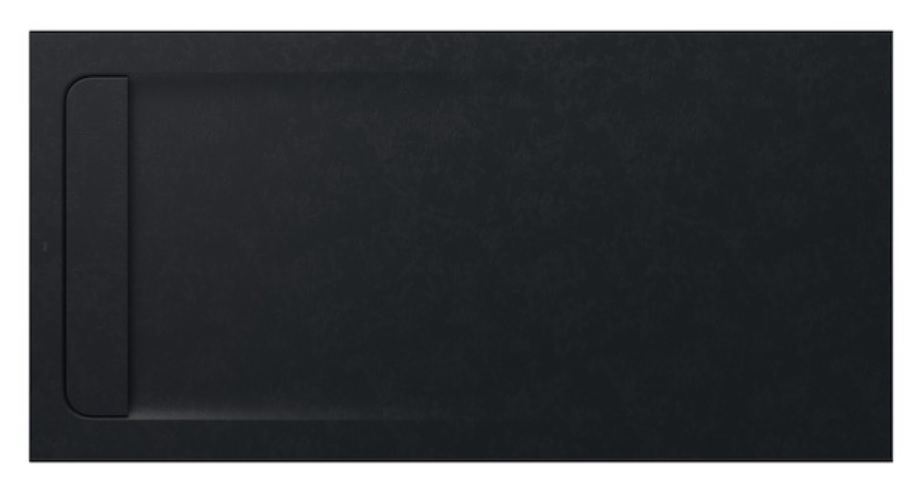 Roca Aquos brodzik 160x80 cm prostokątny kompozyt Stonex czarny AP60164032001400