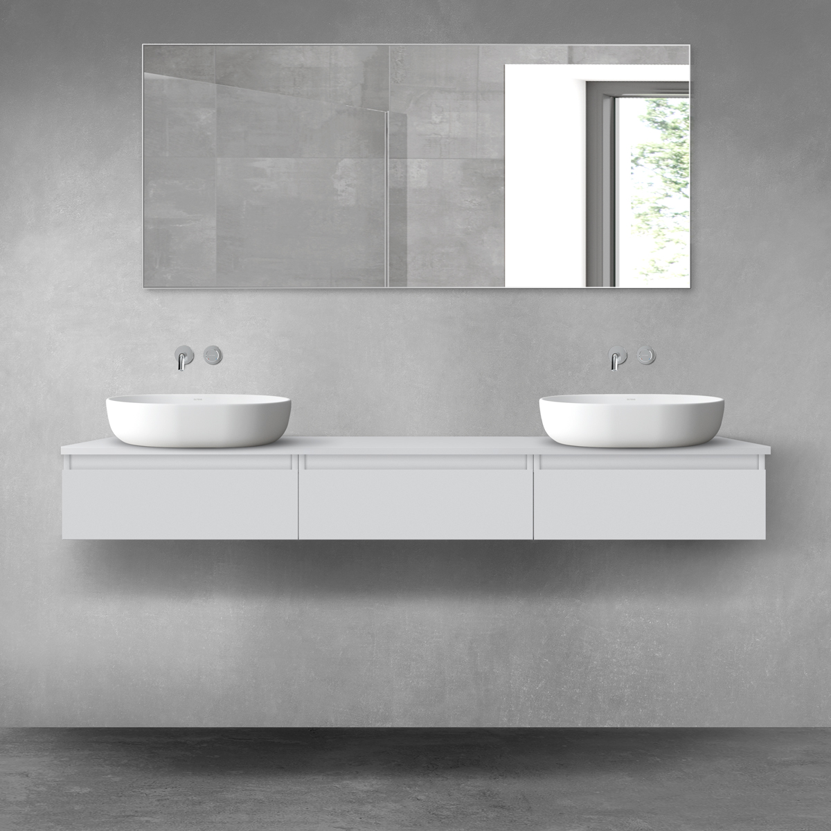 Oltens Vernal zestaw mebli łazienkowych 180 cm z blatem szary mat 68487700 - Wysyłka w 24h