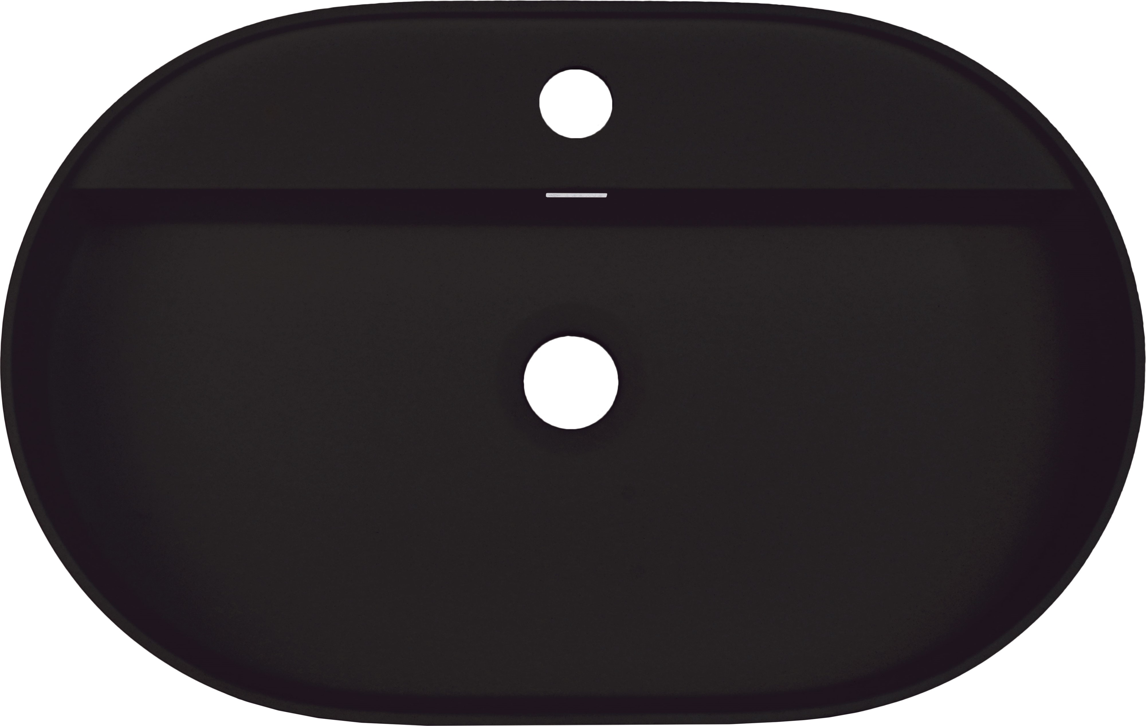 Deante Silia umywalka 55x35 cm owalna nablatowa czarna CQS_NU6B - Wysyłka w 24h