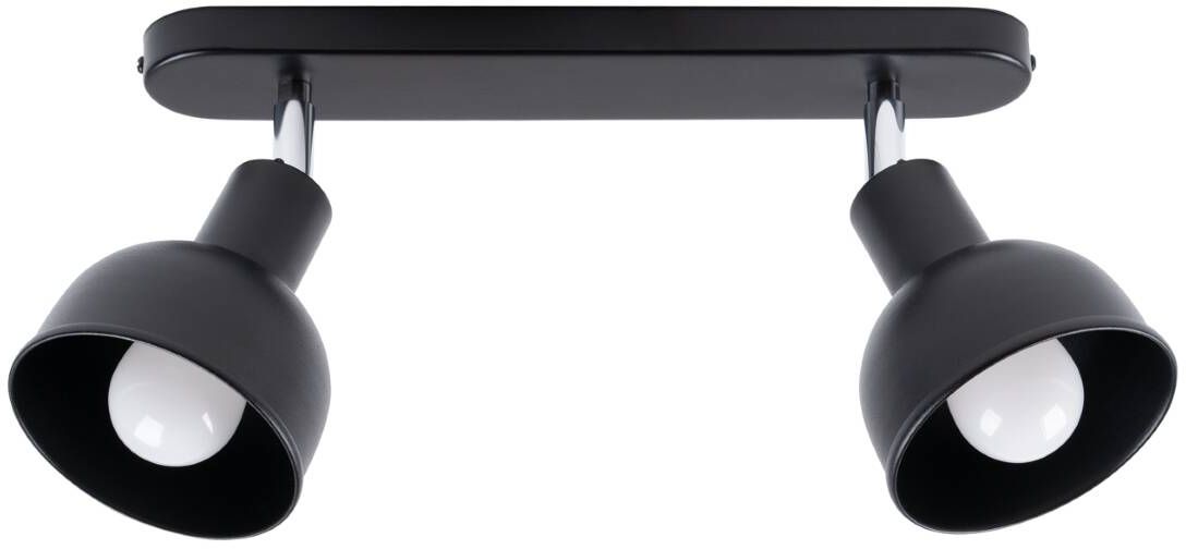 Sollux Lighting Elba lampa podsufitowa 2x15 W czarna SL.1317