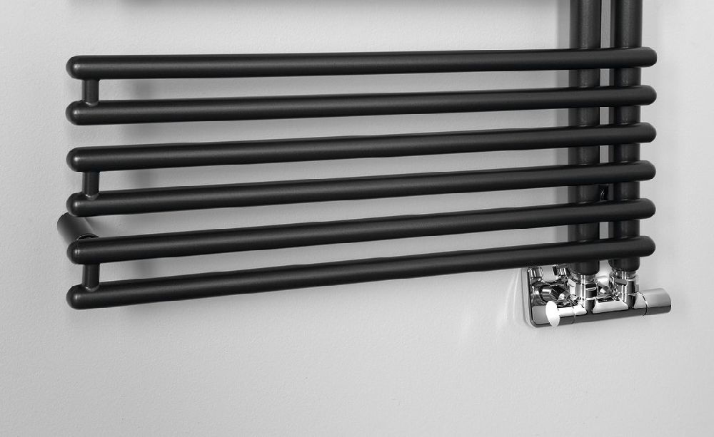 Aqualine Tubini grzejnik łazienkowy drabinkowy 145,4x59,6 cm szary/grafit DC325T