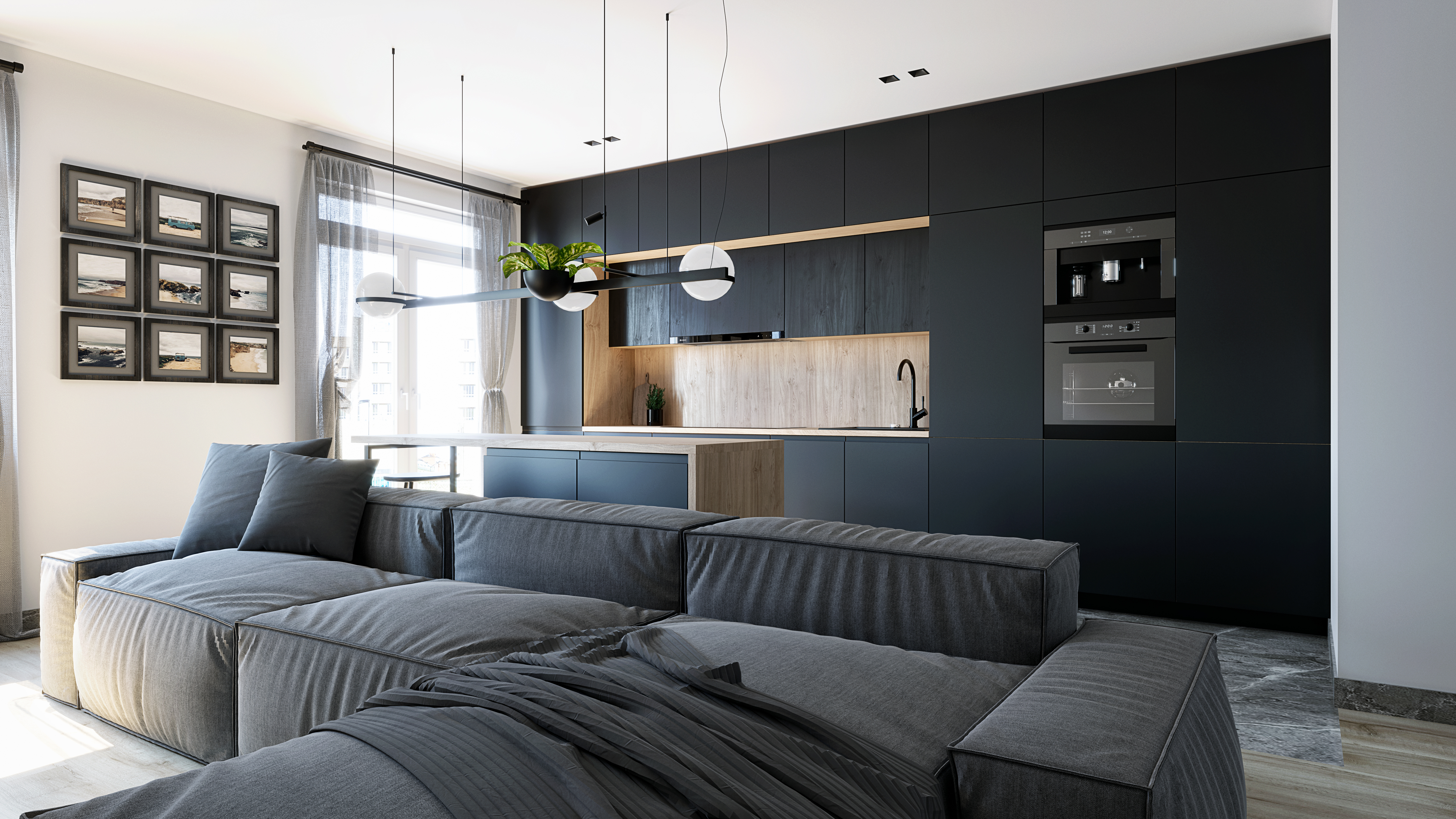 Globalo Design Teslo okap kuchenny 89,6 cm teleskopowy czarny TESLO_90_1_BLACK