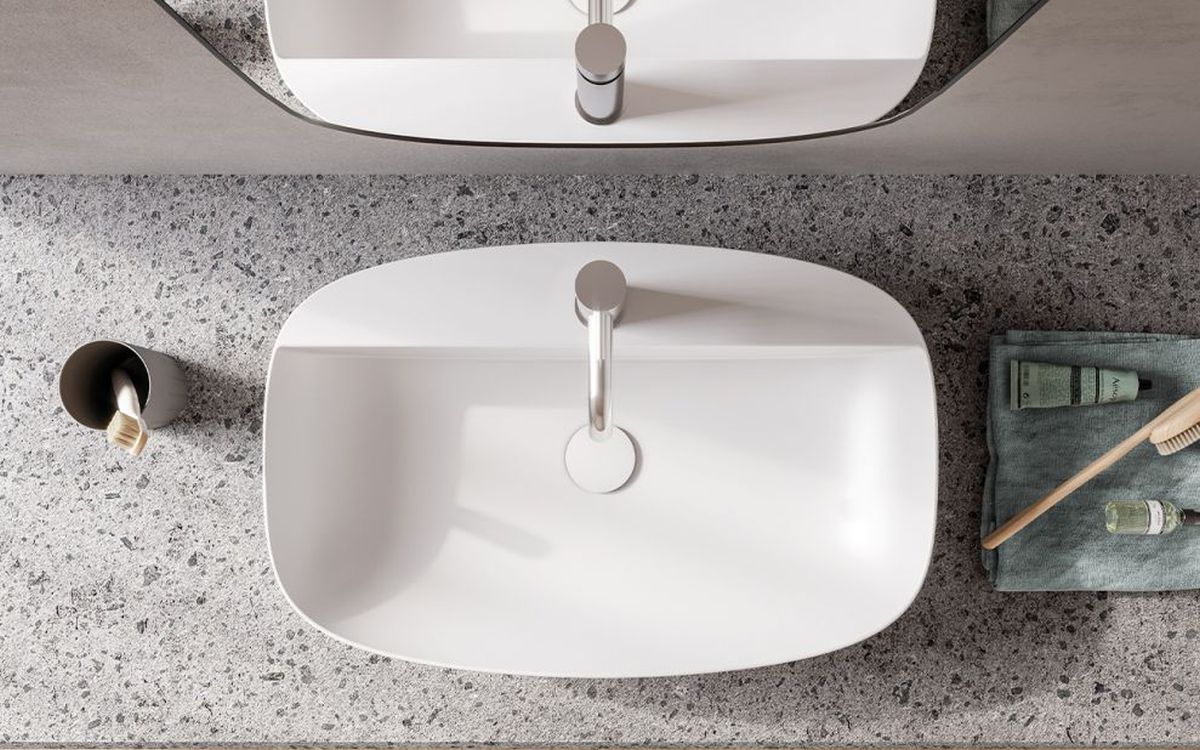 Catalano Green umywalka 60x40 cm owalna wpuszczana-nablatowa biała 0625601021