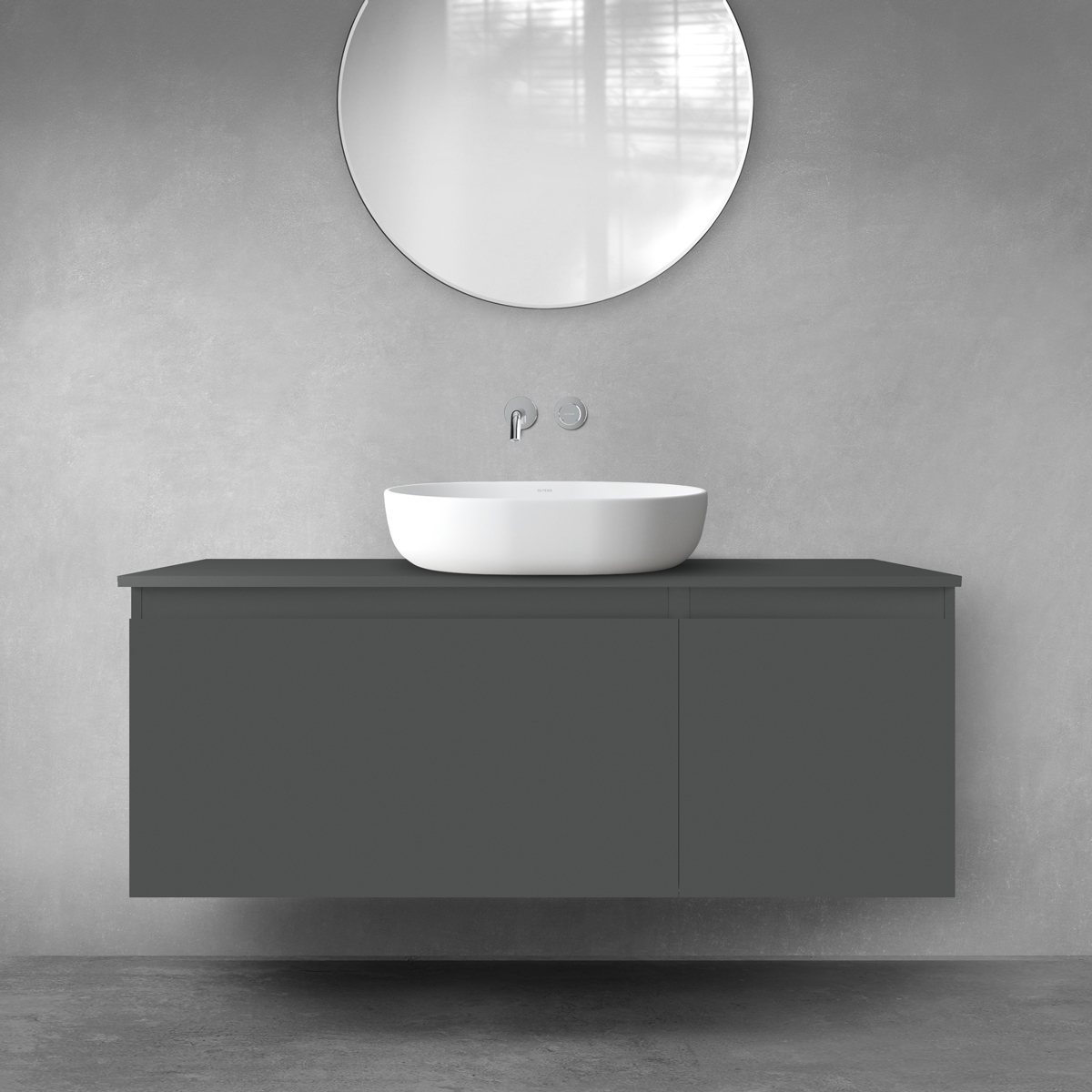 Oltens Vernal zestaw mebli łazienkowych 120 cm z blatem grafit mat 68248400 - Wysyłka w 24h