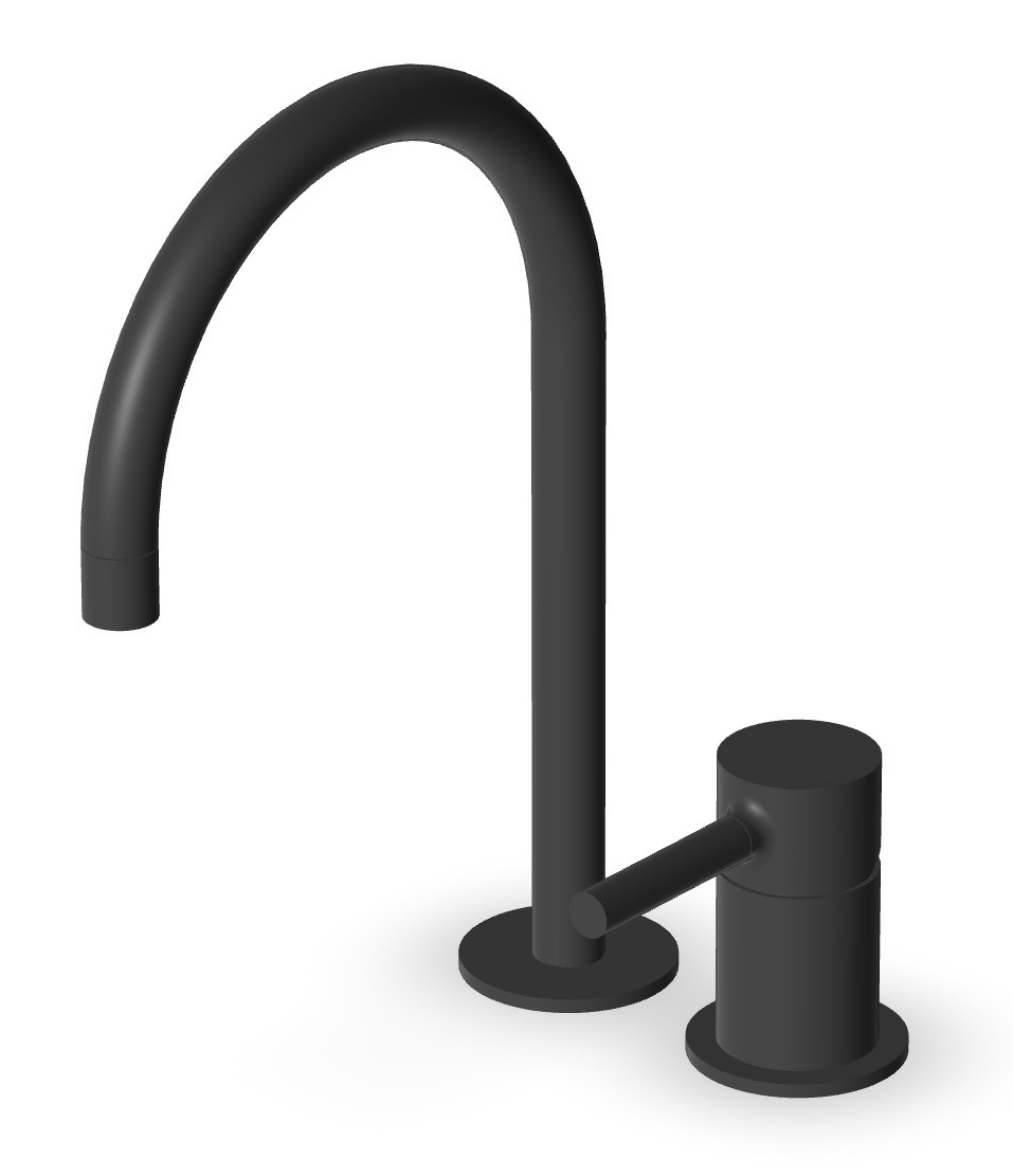 Zucchetti Pan bateria umywalkowa stojąca czarna ZP6223.N6