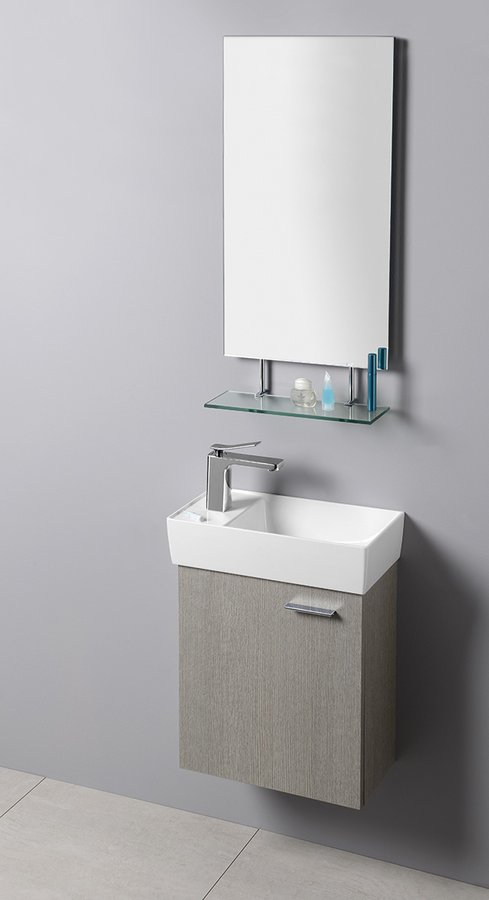 Sapho Wega lustro 50x80 cm z półką chrom/szkło przezroczyste 60092-5