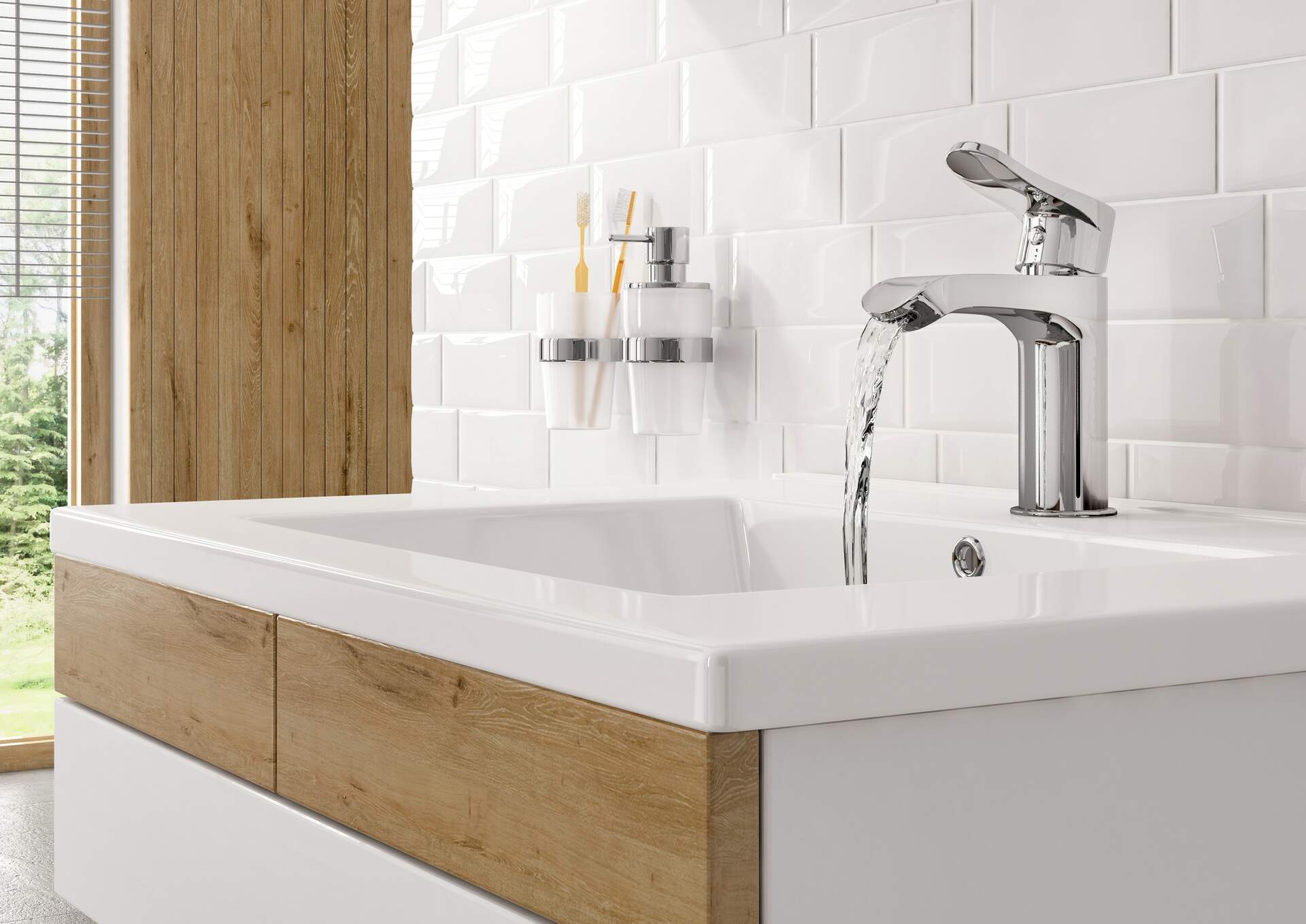 Deante Floks umywalka 60x45 cm wpuszczana prostokątna biała CDI6U6M - Wysyłka w 24h