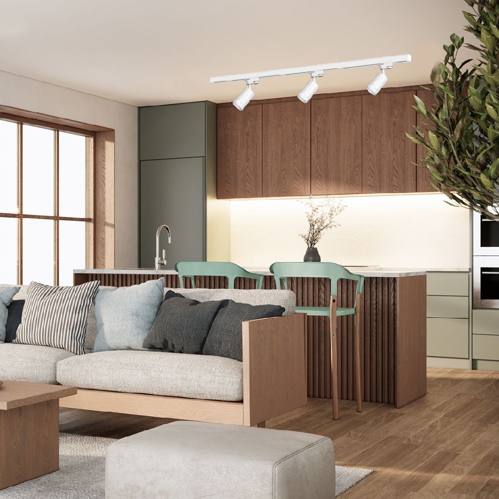 Milagro Pipe Ring zestaw szynoprzewód z reflektorami 3x20 W biały ML8722