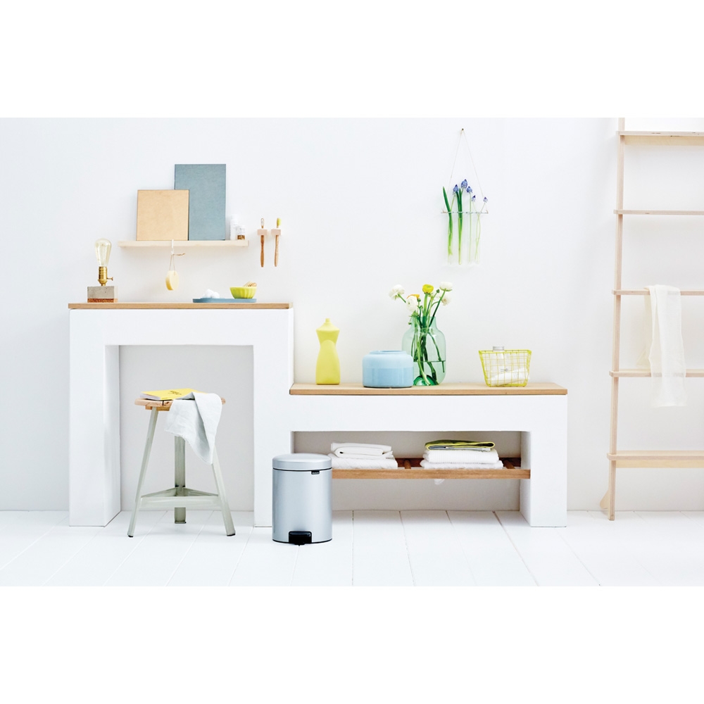 Brabantia NewIcon kosz na śmieci 5 l pedałowy metaliczny szary 112904 - Wysyłka w 24h