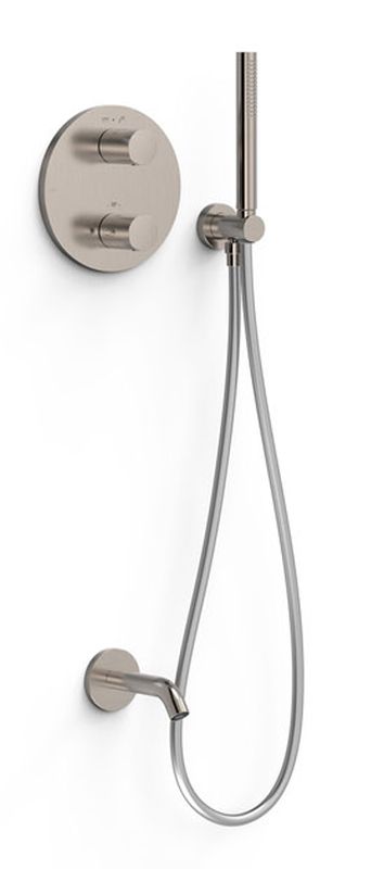 Tres Therm-Box zestaw wannowo-prysznicowy podtynkowy termostatyczny stal 26225006AC