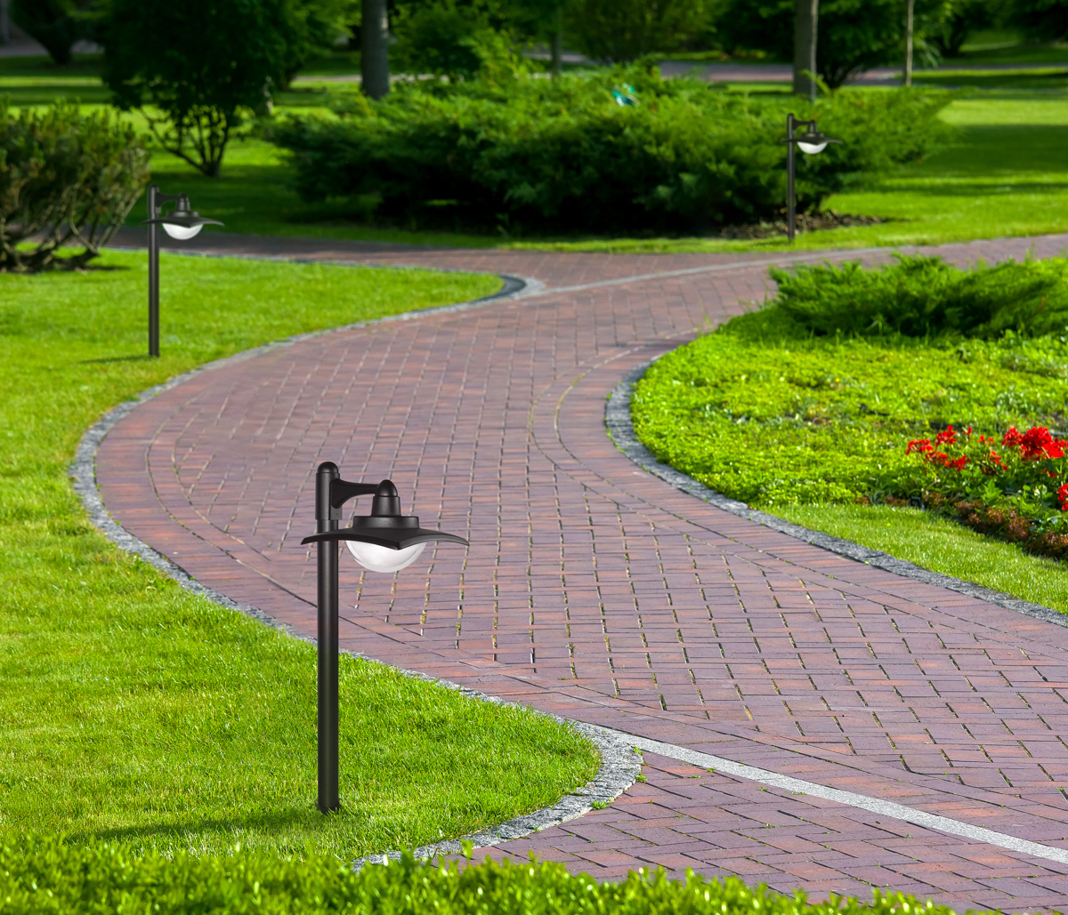 Italux Isola 4K lampa stojąca zewnętrzna 1x9 W czarna OFL-6923-4K