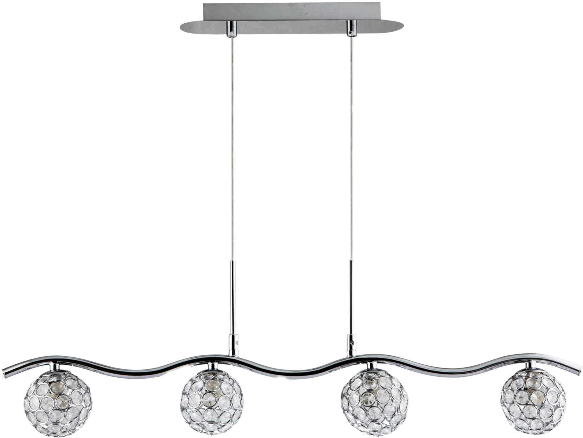 Candellux Starlet lampa wisząca 4x40W chrom/przezroczysty 34-85750