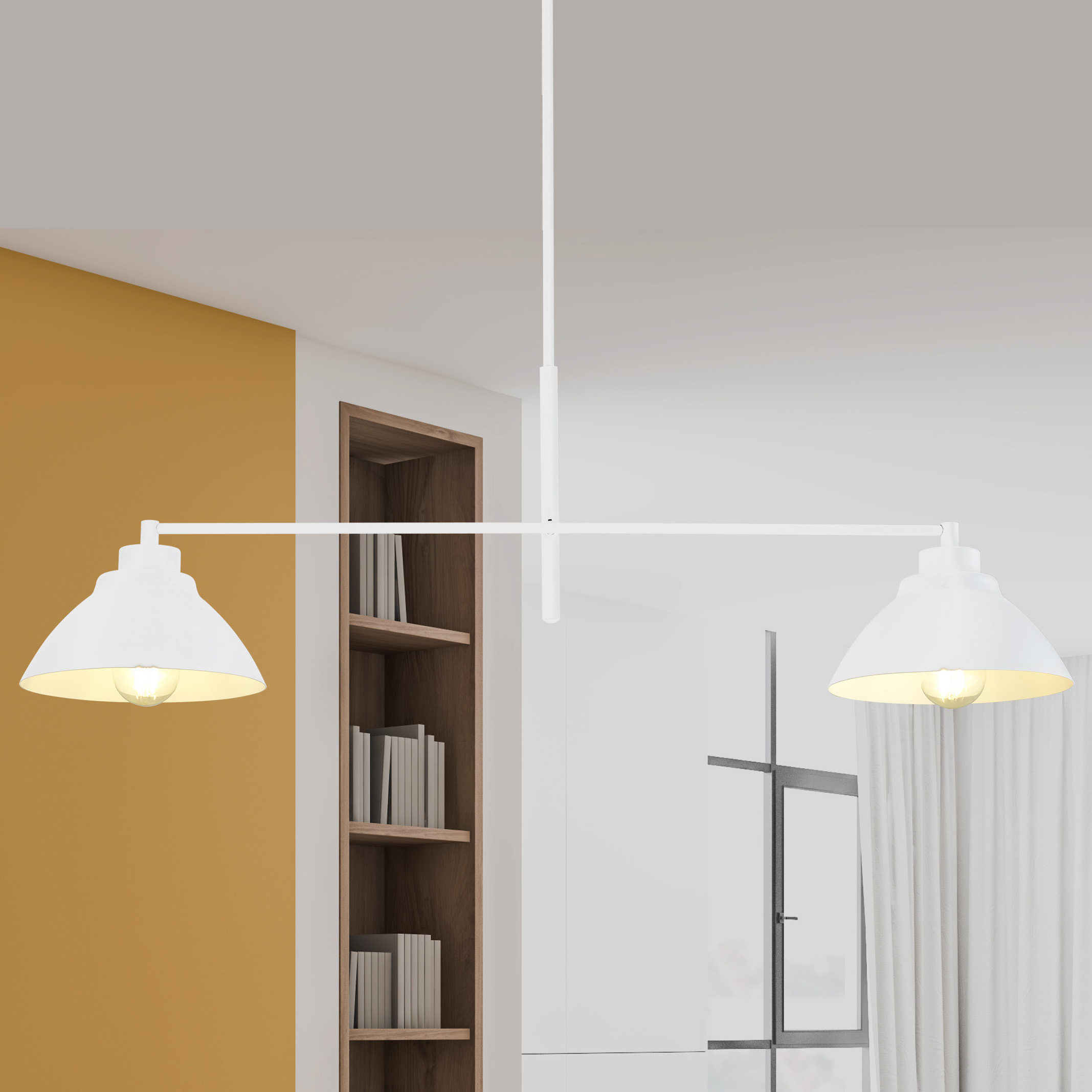 Emibig Maverick lampa podsufitowa 2x15 W biała 1212/2