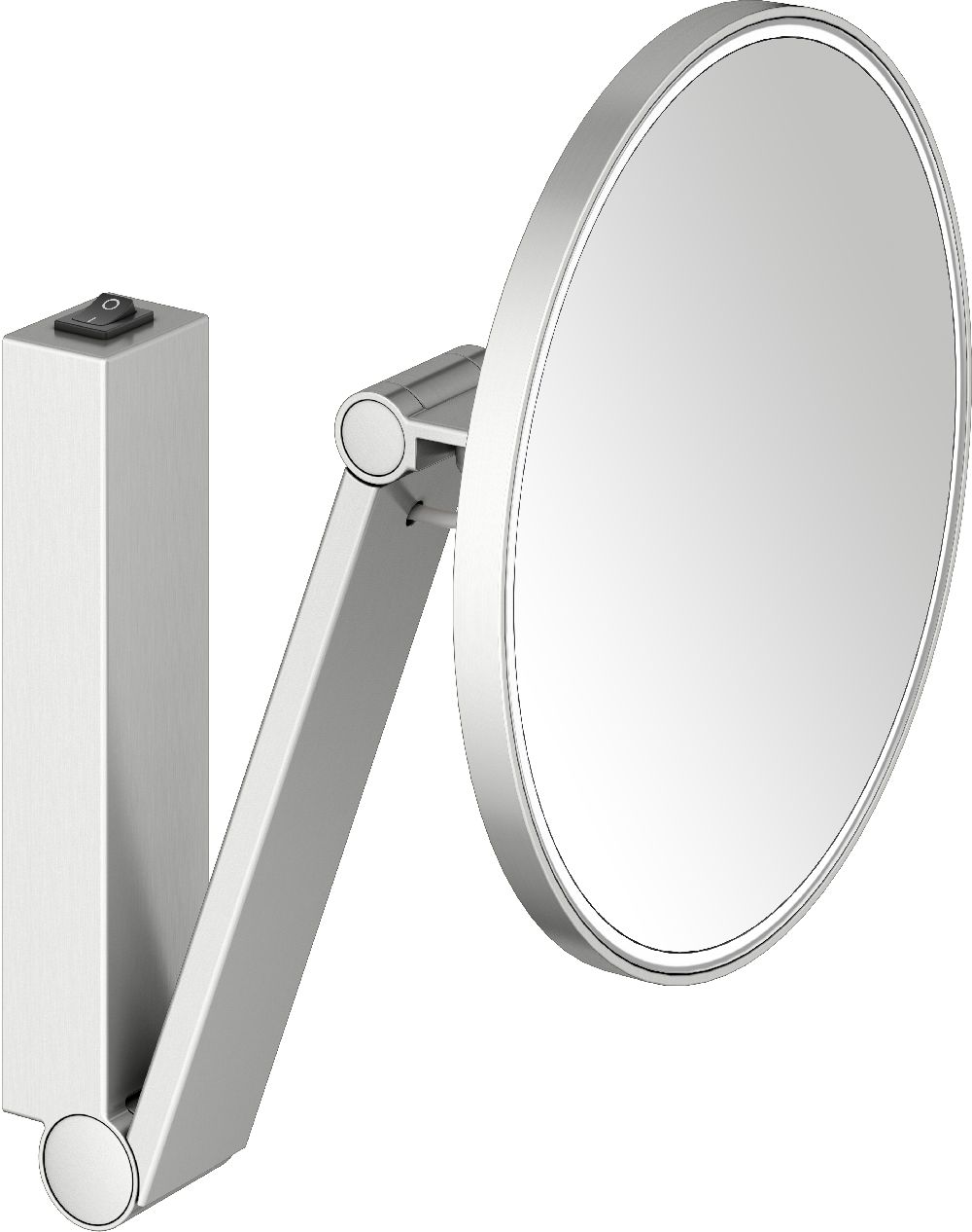 Keuco Cosmetic mirrors lusterko kosmetyczne 21,2x31,8 cm okrągłe z oświetleniem stal szlachetna 17612219004