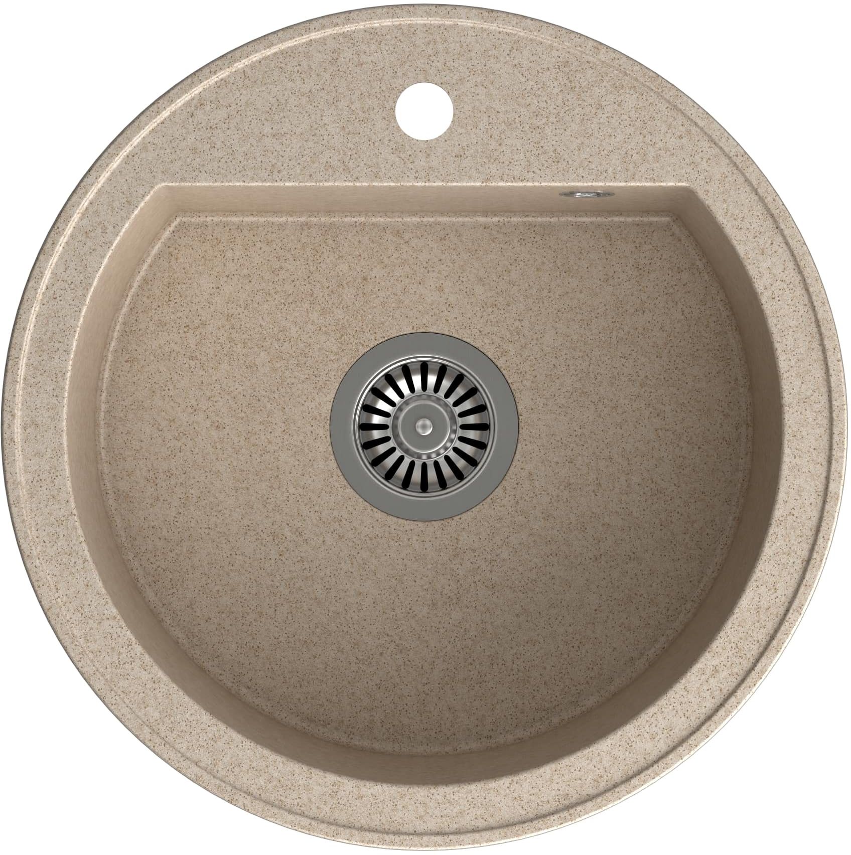 Quadron Johnny 210 zlewozmywak 51x51 cm GraniteQ river sand/stal HCQC5151BEZK