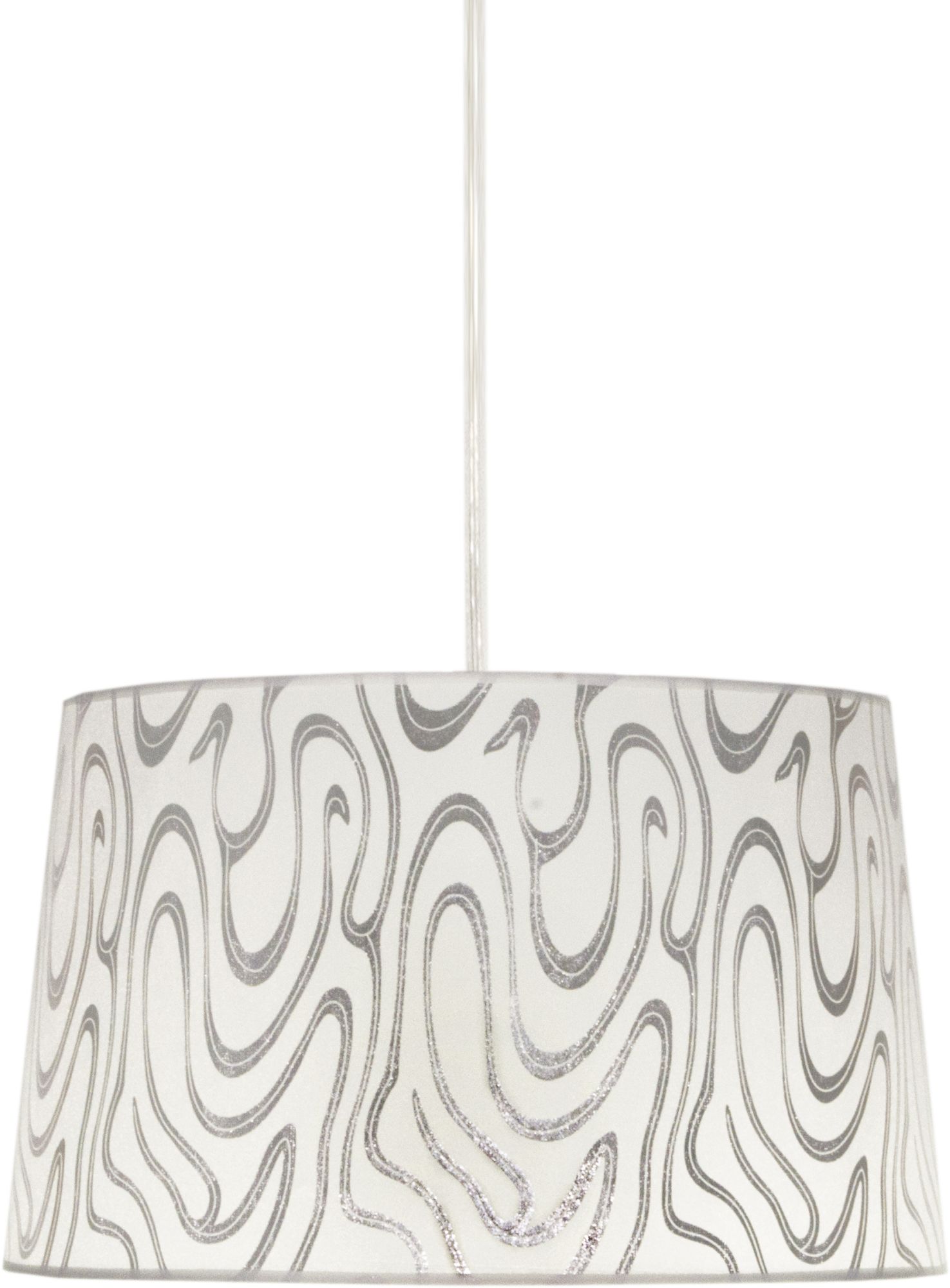 Candellux Tiger lampa wisząca 1x60W biały/srebrny 31-94462